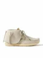 Visvim - FBT Lhamo-Folk Embellished Fringed Suede Ankle Boots - Neutrals