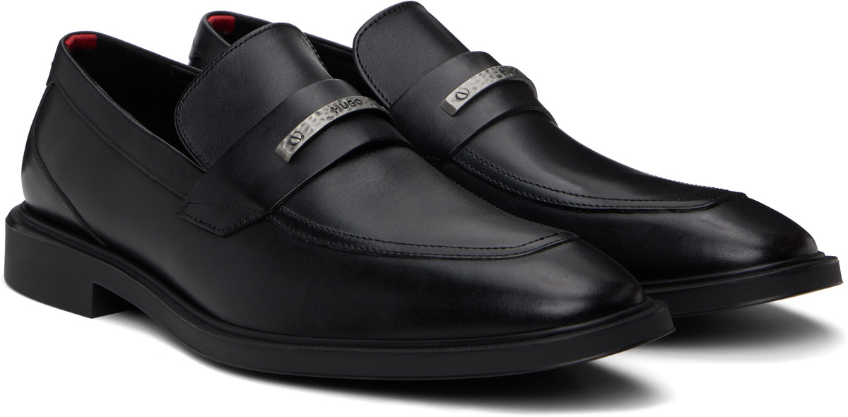 Hugo Black Leather Loafers