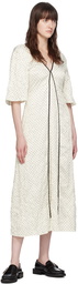 GANNI Off-White Polka Dot Maxi Dress