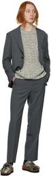 AURALEE Grey Light Wool Max Gabardine Trousers