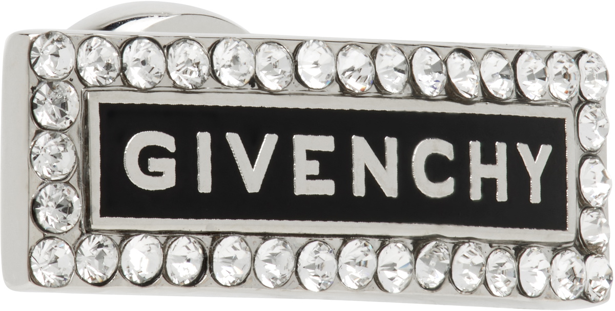 Givenchy Silver & Black ID Single Earring