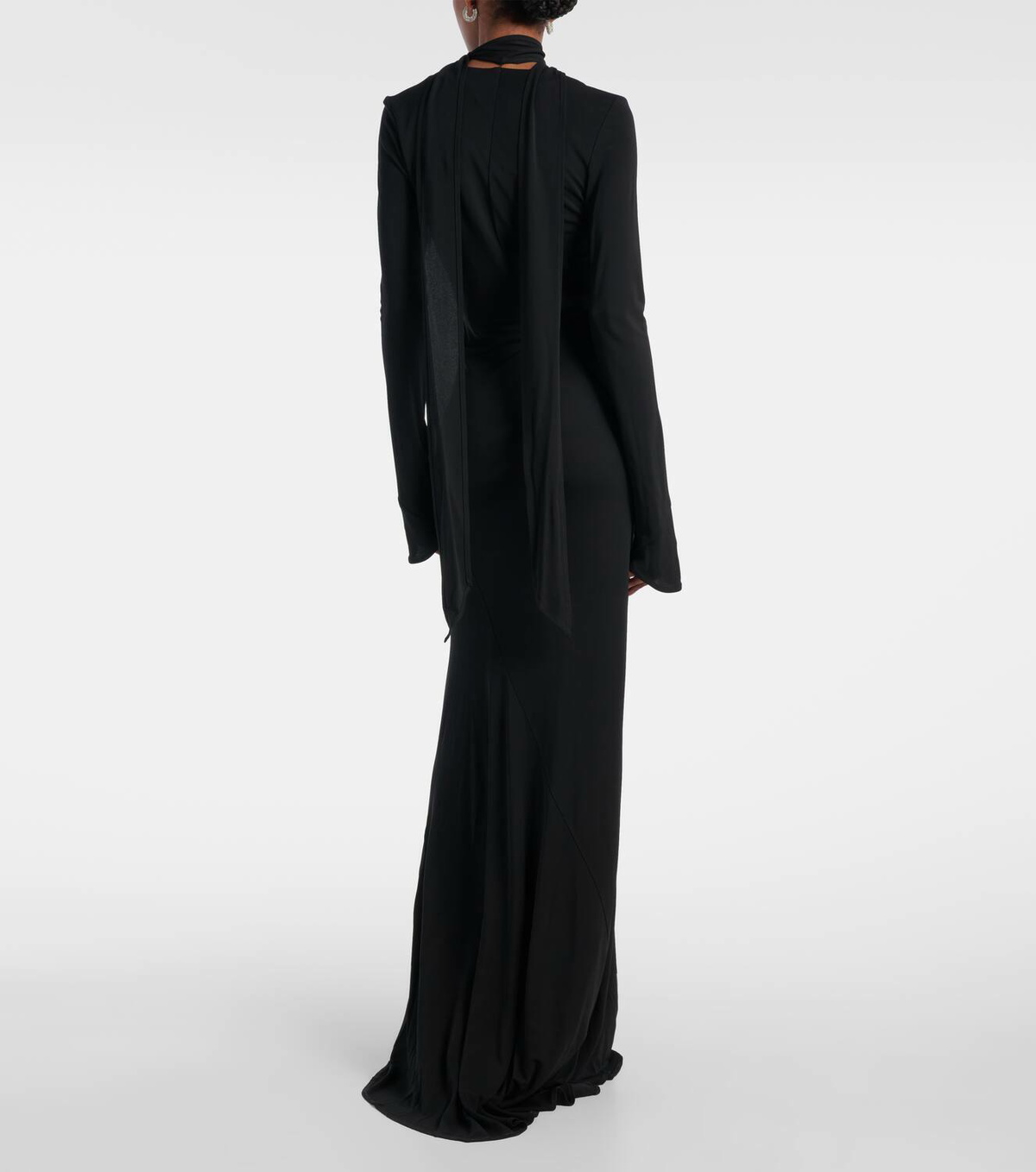 The Attico Cutout crêpe maxi dress