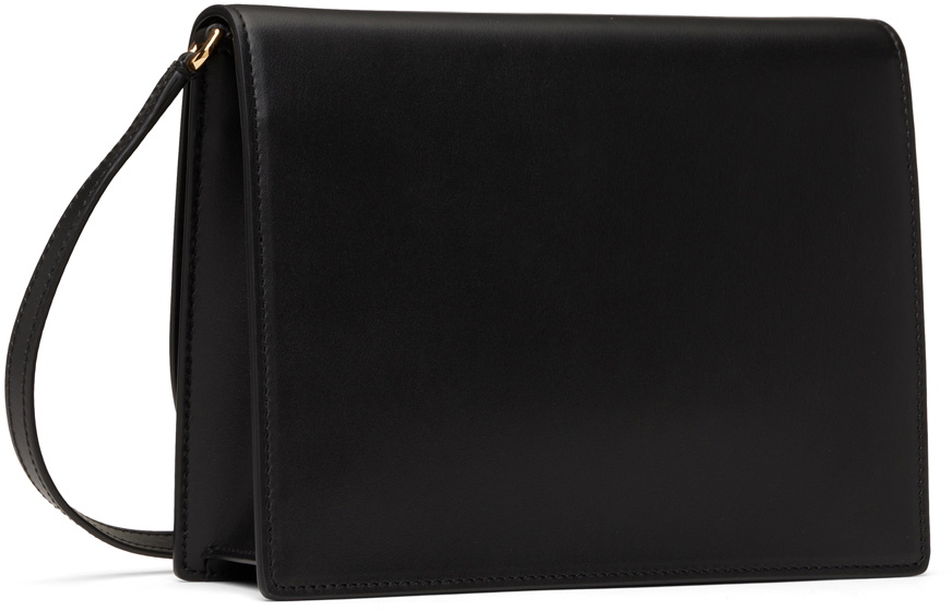 Dolce&Gabbana Black Calfskin 'DG' Logo Crossbody Bag