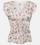 Isabel Marant Lonea floral silk-blend top