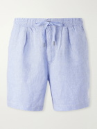 Polo Ralph Lauren - Wimbledon Straight-Leg Linen-Woven Shorts - Blue