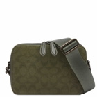 Coach Men's Charter Crossbody Bag in Army Green Signature Canvas 