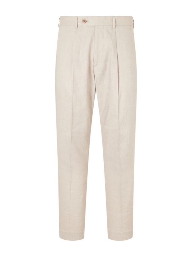 Photo: Paul Smith - Straight-Leg Linen and Wool-Blend Trousers - Neutrals