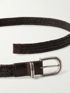 Brunello Cucinelli - 2cm Woven Leather Belt - Brown