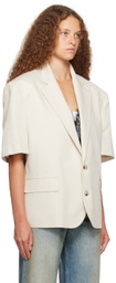 BONBOM Off-White Short Sleeve Blazer