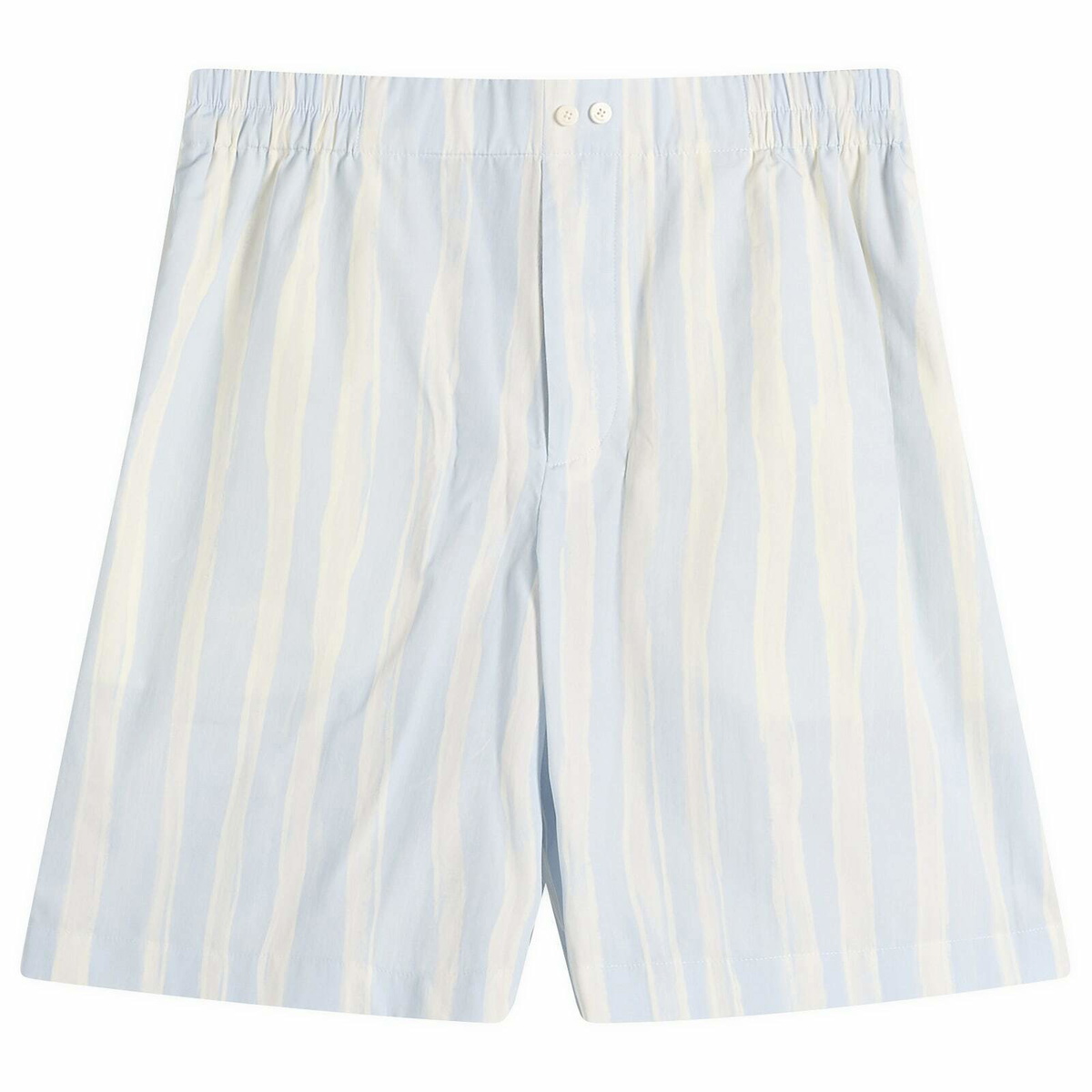 Jacquemus Men's Stripe Boxer Shorts in Blue Beige Gouache Print