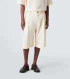 Studio Nicholson Fowld cotton and linen Bermuda shorts