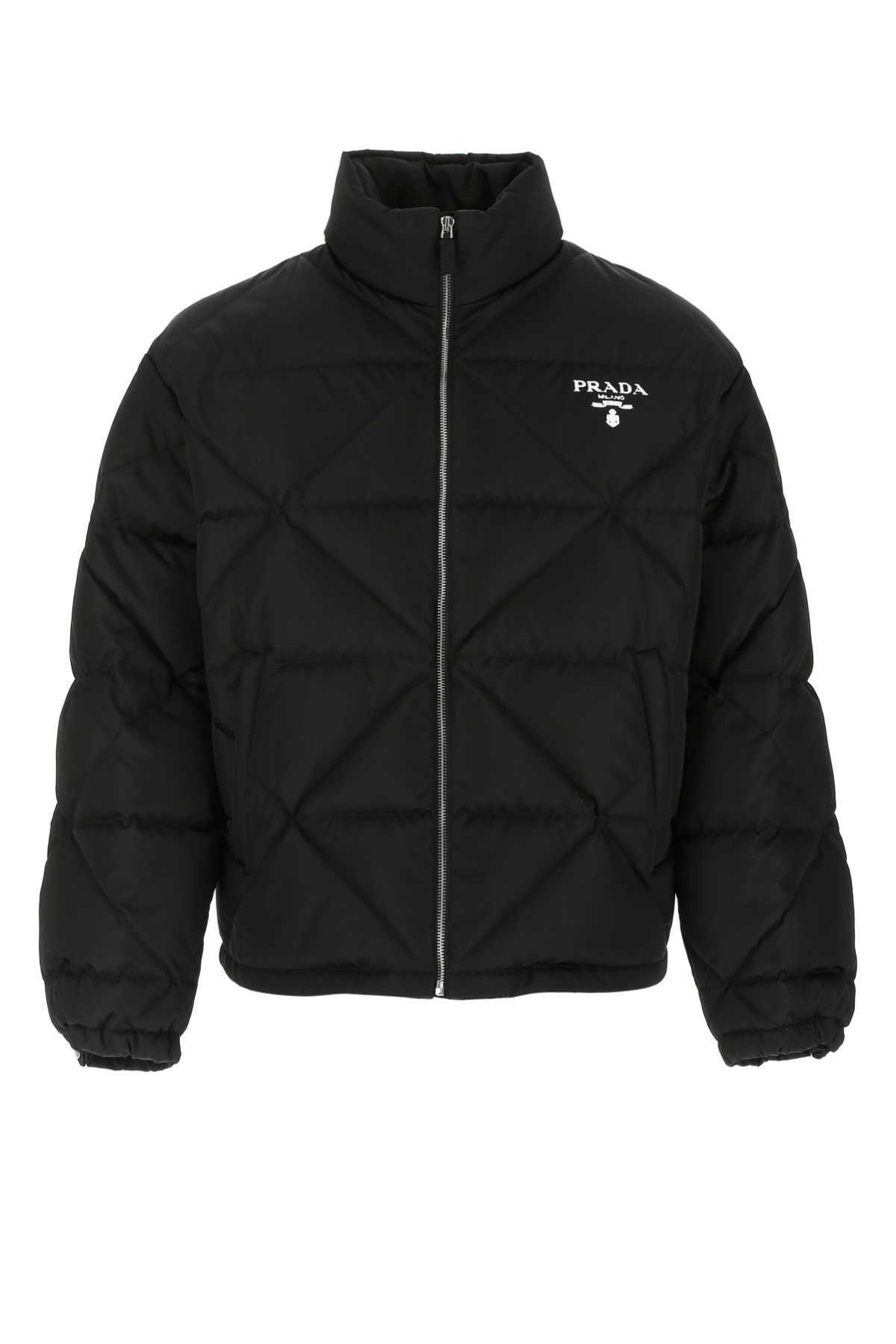 【PRADA】RE-NYLON REVERSIBLE JACKET Black Reversible Nappa And Re-nylon Blouson Jacket | PRADA