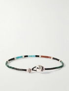 Mikia - Silver Multi-Stone Beaded Bracelet - Black