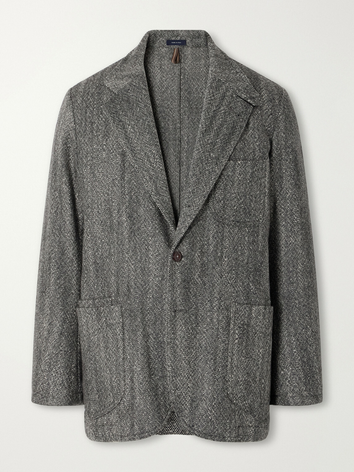 Drake's - Western Games Mélange Virgin Wool-Tweed Blazer - Gray
