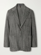 Drake's - Western Games Mélange Virgin Wool-Tweed Blazer - Gray
