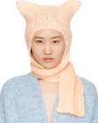 Maison Margiela Pink Faded Mohair Scarf Beanie