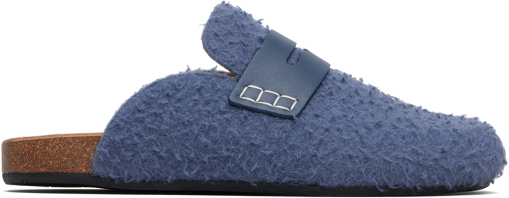 Photo: JW Anderson Blue Felt Loafers