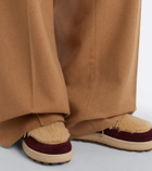 Bogner Chamonix suede and shearling snow boots