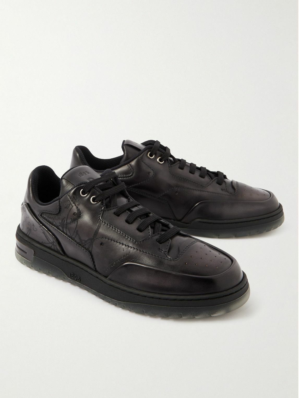 Berluti - Playoff Scritto Venezia Leather Sneakers - Black Berluti