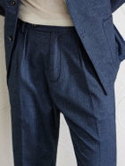 Massimo Alba - Stan Straight-Leg Pleated Cotton Trousers - Blue