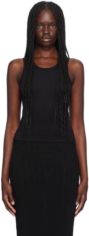 Photo: ÉTERNE Black Fitted Tank Top