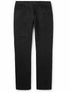 SAINT LAURENT - Straight-Leg Cotton-Canvas Trousers - Black