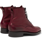 Edward Green - Galway Cap-Toe Suede Boots - Burgundy