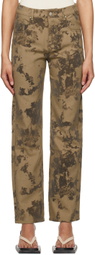 WYNN HAMLYN Tan Burn Out Jeans