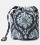 Etro Printed satin clutch