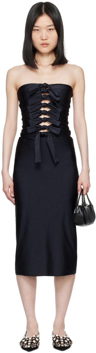 Coperni Black Knot Gala Midi Dress Coperni Coperni Black Knot Gala Midi Dress Coperni