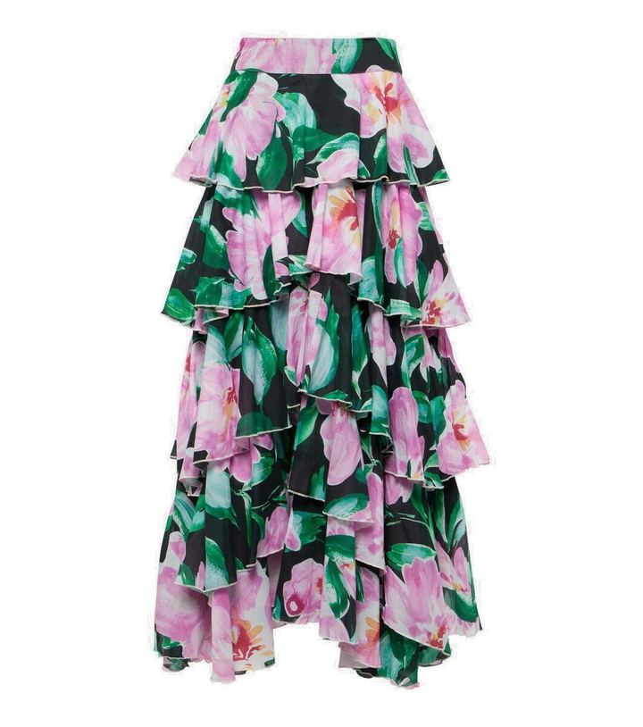 Photo: Alexandra Miro Cordelia floral tiered maxi skirt