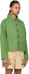 Bode Green Cropped Jacket