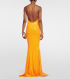 Norma Kamali Fishtail sequin gown