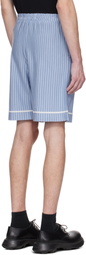 Charles Jeffrey LOVERBOY Blue Knitted Pyjama Shorts