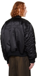 Jean Paul Gaultier Black Stand Collar Bomber Jacket