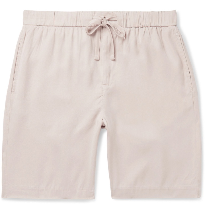 Photo: Frescobol Carioca - Felipe Tencel Drawstring Shorts - Neutrals