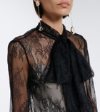 Erdem Bow-detail floral lace blouse