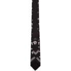 Versace Black and White Medusa Neck Tie