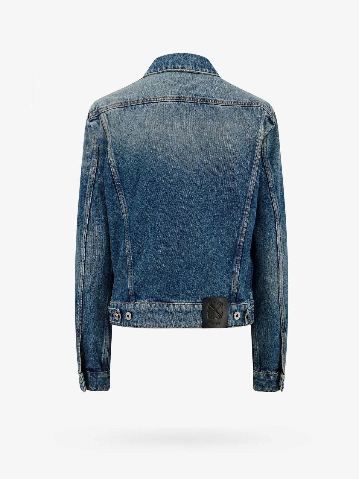 ジャケット Off-White Woman Jacket Blue OWYE048F23DEN001 4500 Off-White Outlet: Jacket woman - Blue | Off-White jacket