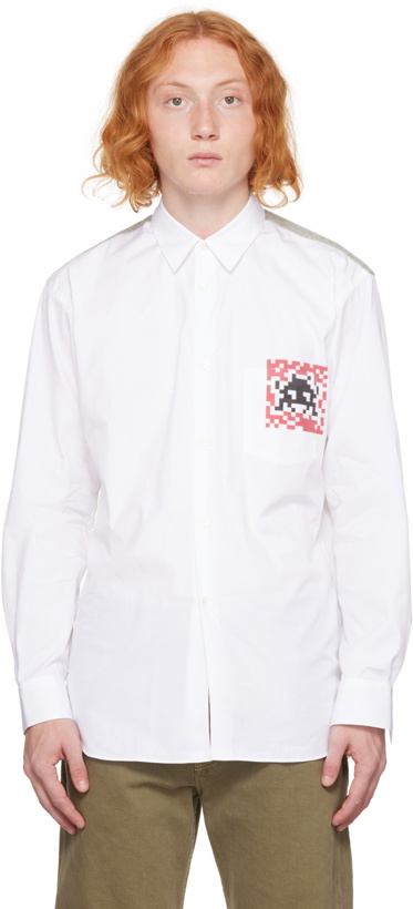 Photo: Comme des Garçons Shirt White Invader Edition Shirt