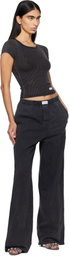Alexander Wang Black Wide-Leg Lounge Pants