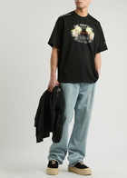 Wooyoungmi Logo-embroidered Cotton T-shirt Black