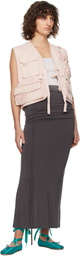 OPEN YY Pink Appliqué Cargo Vest