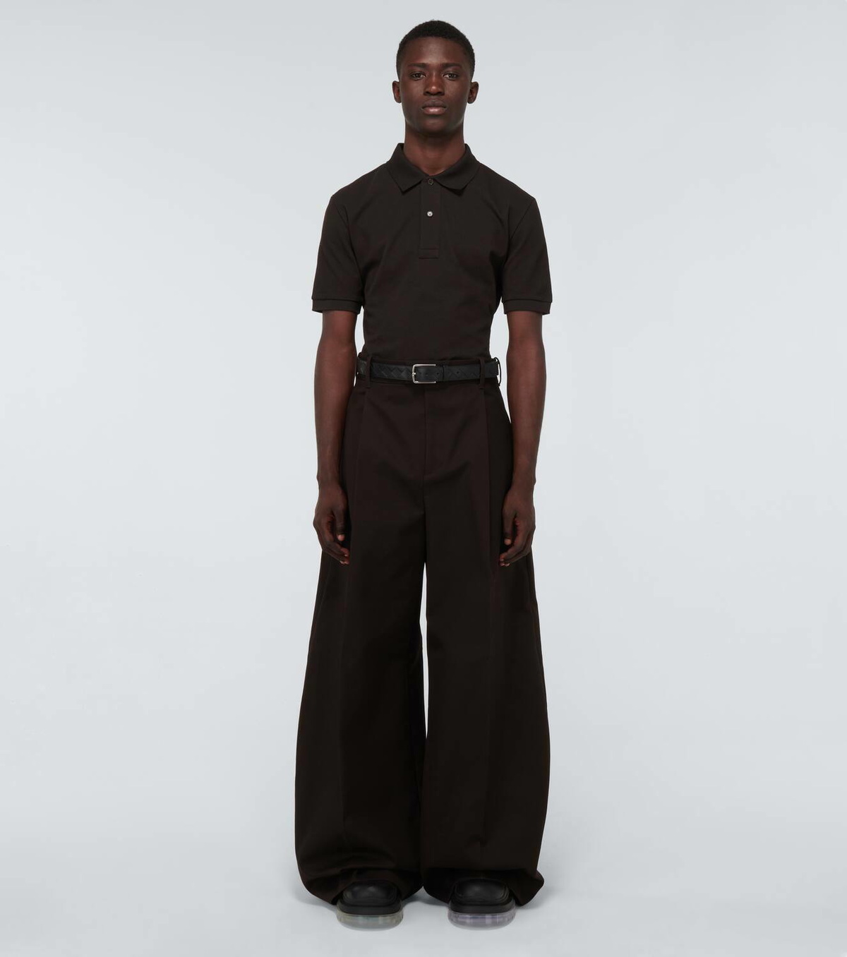 Bottega Veneta Short-sleeved cotton piqué polo