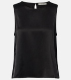 Asceno Sofia silk charmeuse tank top