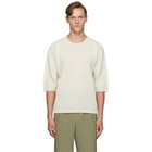 Homme Plisse Issey Miyake Off-White A-Poc Pleats Three-Quarter Sleeve T-Shirt