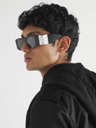 Givenchy - Rectangular-Frame Silver-Tone and Acetate Sunglasses