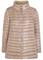 Herno Reversible Padded Shell Jacket Pink And White