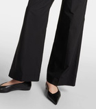 Toteme High-rise cotton wide-leg pants