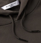 Givenchy - Logo-Emboidered Loopback Cotton-Jersey Hoodie - Charcoal